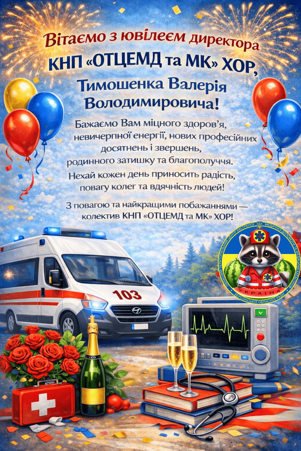 Вітання директора з ювілеєм 1